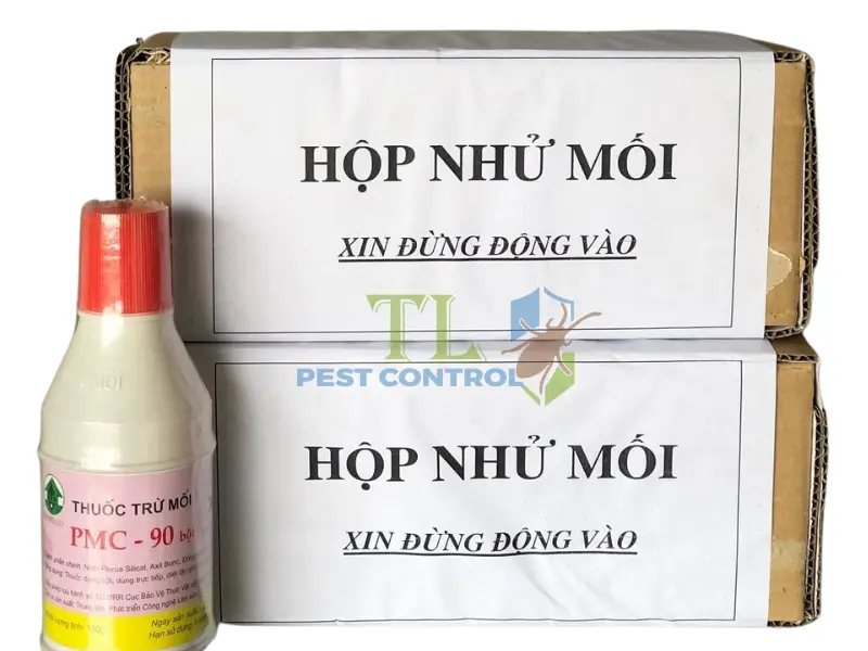 Phương pháp diệt mối bằng hộp nhử và hóa chất sinh học PMC 90