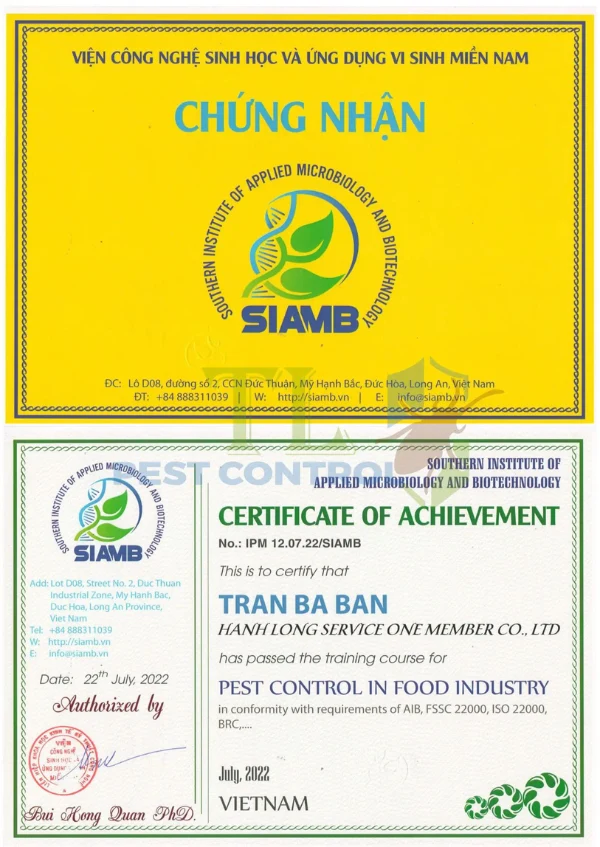 kiểm soát côn trùng nhà máy thực phẩm